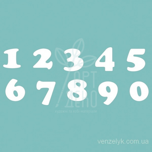 Набір чипбордів "Цифри 02", Вензелик