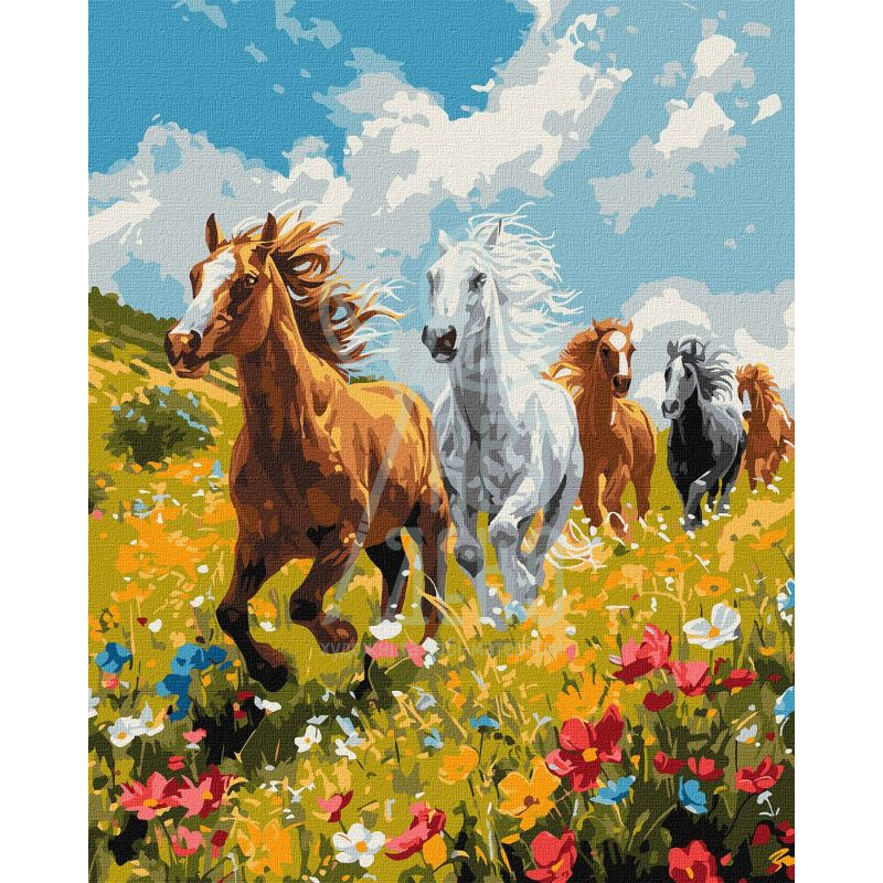 Набір для розпису за номерами "Польова гармонія", 40х50 см, Ідейка 
