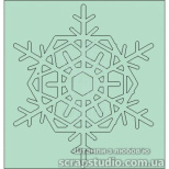 Чипборд "Сніжинка", 6,8х6,5 см, Україна