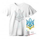 Набір футболка-розмальовка "Тризуб", бавовна 100%, розмір S, ROSA Talent