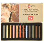 Набір пастелі сухої Skin Tones, 12 шт, Santi