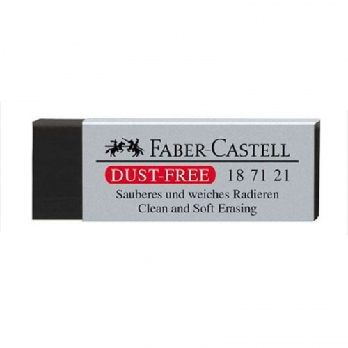 Гумка вінілова Dust-Free, прямокутна , 63х22х11 мм, чорна, Faber-Castell