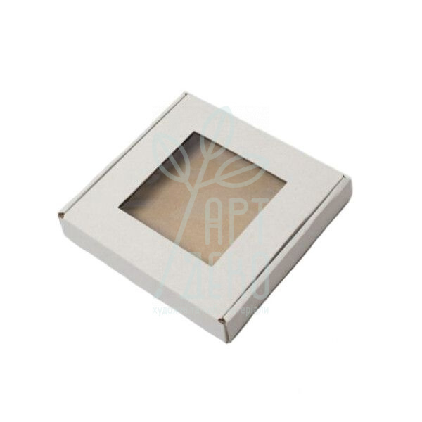 Коробка подарункова з віконцем, 15,5х15,2х2,6 см, Україна