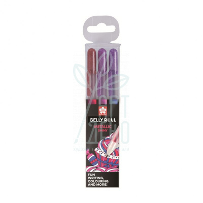 Набір ручок гелевих METALLIC SWEET, 3 шт, Sakura