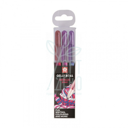 Набір ручок гелевих METALLIC SWEET, 3 шт, Sakura
