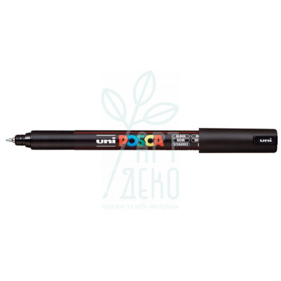 Маркер універсальний Posca, Чорний, 0,7 мм, Uni