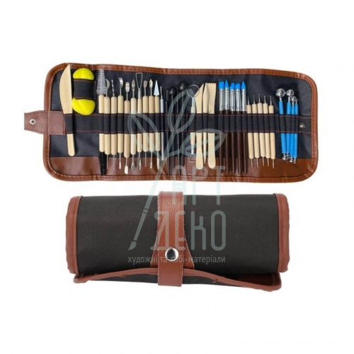 Набір інструментів для ліплення, в пеналі-згортку, 40 шт, Monet 