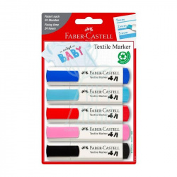 Набір маркерів для тканини Textile Baby-Party, 5 шт, Faber-Castell