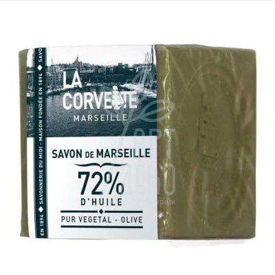 Мило Марсельське оливкове, 72%, 200 г, La Corvette
