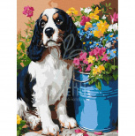 Набір для розпису за номерами "Милий спанієль", 30х40 см, Ідейка