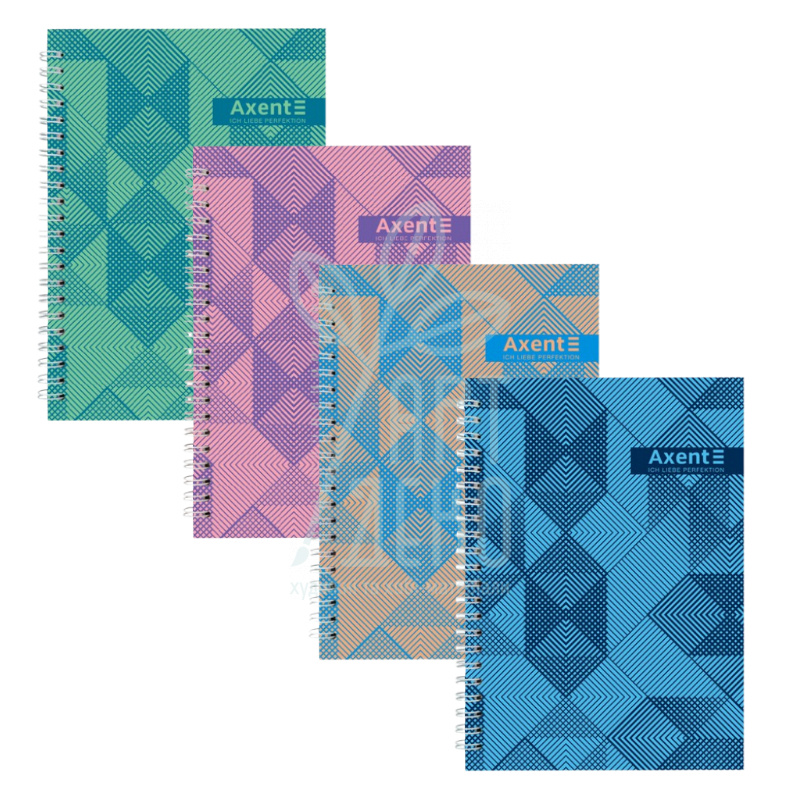 Блокнот, спіраль, тверда обкладинка, А5 (14,8х21 см), клітинка, 96 л., Axent