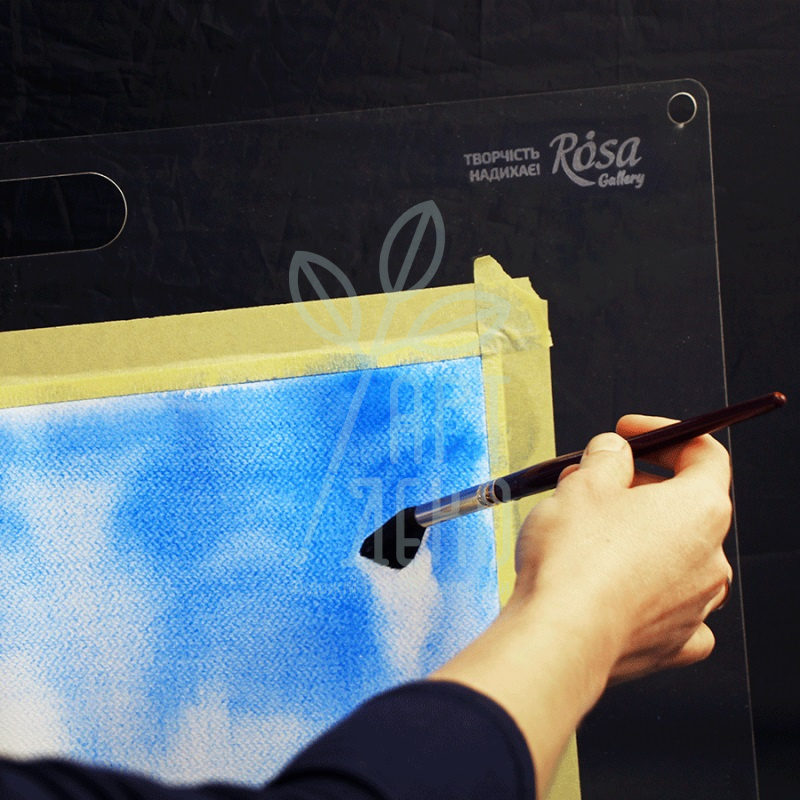 Планшет, акрил 3 мм, прозорий, з ручкою, ROSA Gallery