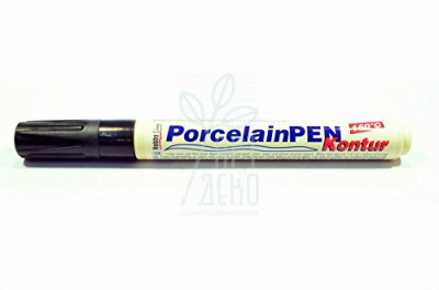Маркер для фарфору Porcelain Pen Hobby Line, стійкий, Чорний, 1-2 мм, Kreul