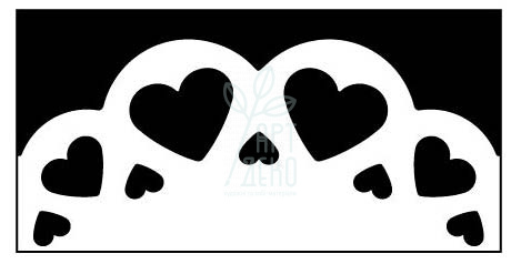 Вкладка для бордюрного діроколу "Овал із сердечок", Dalprint