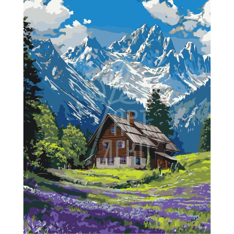 Набір для розпису за номерами "Гірський спокій", 40х50 см, ArtCraft