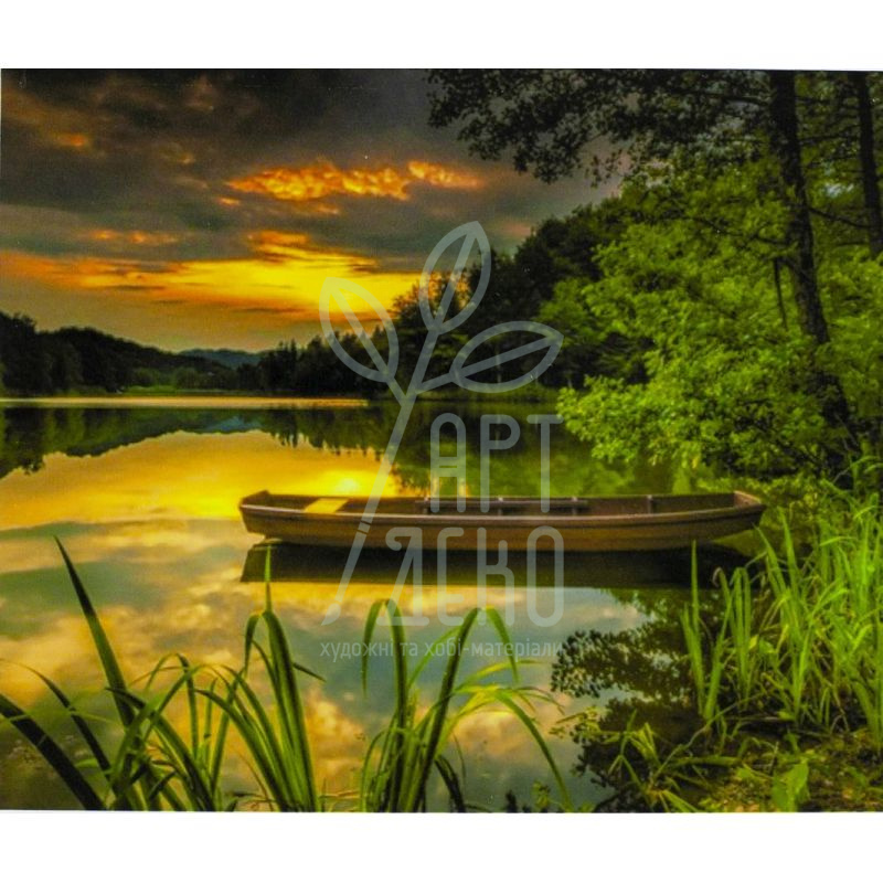 Набір для розпису за номерами "Човен біля берега", 40х50 см, Josef Otten