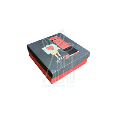 Коробка декоративна "Дівчинка з конвертом", 18х18х6 см, Україна