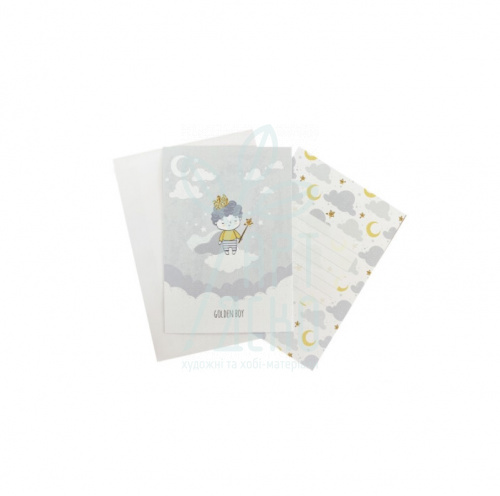 Листівка з конвертом "Golden boy", 10,5х14,8 см, Україна