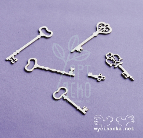 Набір чипбордів "Ключики", 6 шт., Wycinanka