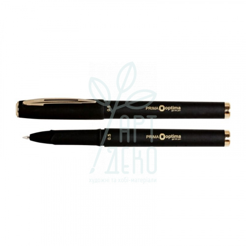 Ручка гелева, чорна, 0,5 мм, Optima