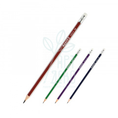 Олівець графітний з гумкою 9003-А, НВ, 0,7 мм, Axent