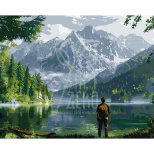 Набір для розпису за номерами "Гірський краєвид", 40х50 см, Ідейка 