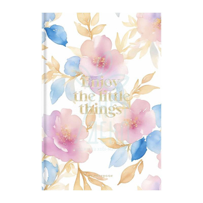 Зошит для записів, B5 (25х17,6 см), Soft Touch+тиснення, білий блок, клітинка, 80 л, Школярик