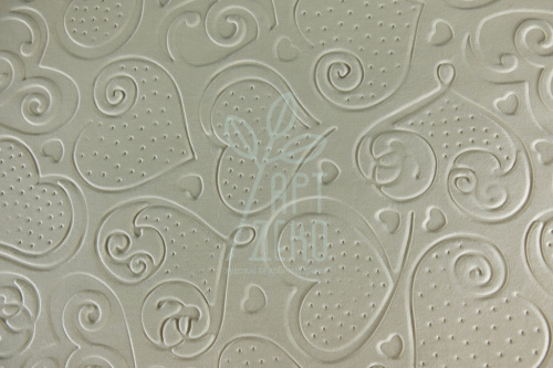 Папір текстурований, тиснений "Серця 2", бежевий, 13х18 см, Україна