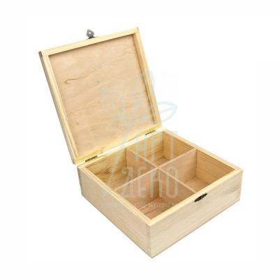 Скринька дерев'яна, з замком, чотири секції, 20х20х8 см, ROSA Talent