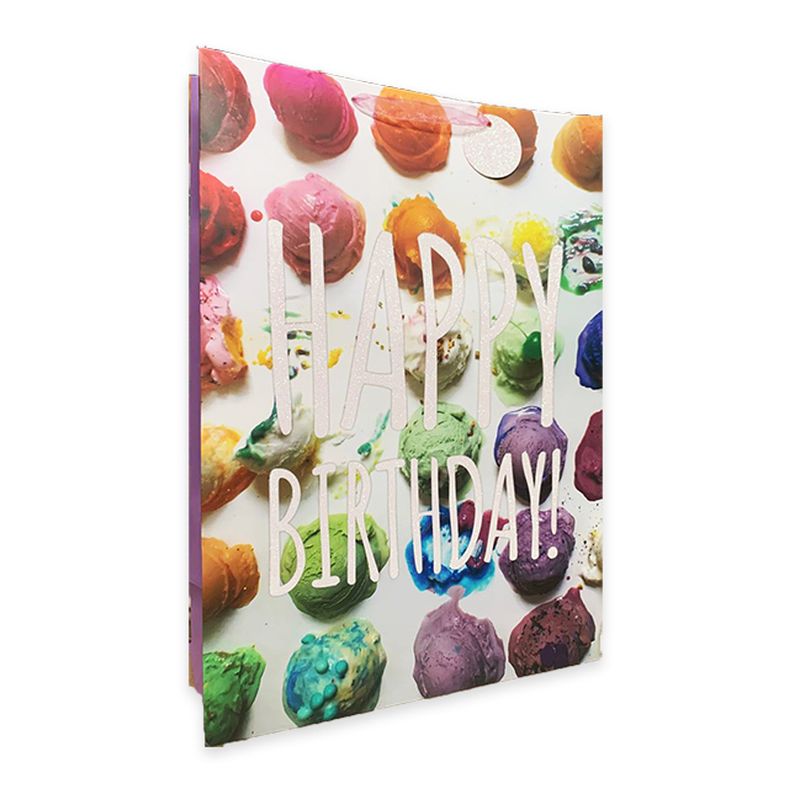 Пакет подарунковий "Happy birthday, морозиво", 32х45х13 см, Україна