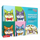 Набір для розпису за номерами "Кіт в квадраті", ROSA START