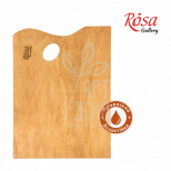 Палітра дерев'яна, прямокутна, під етюдники подольського типу, 38,5х28,5 см, ROSA