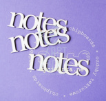 Набір чипбордів - написів "Notes", 3 шт., Wycinanka
