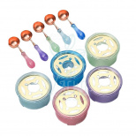 Ємність для плавлення сургуча, + ложечка, пластик, 8х4 см, кольори в асортименті