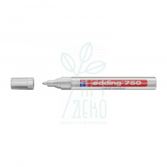 Маркер лаковий Paint e-750, круглий, 2-4 мм , срібний, Edding