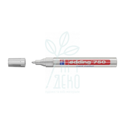 Маркер лаковий Paint e-750, круглий, 2-4 мм , срібний, Edding