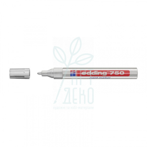Маркер лаковий Paint e-750, круглий, 2-4 мм , срібний, Edding