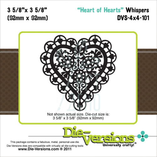 Ніж для скрапбукінгу Whispers Heart Of Hearts, Die Versions