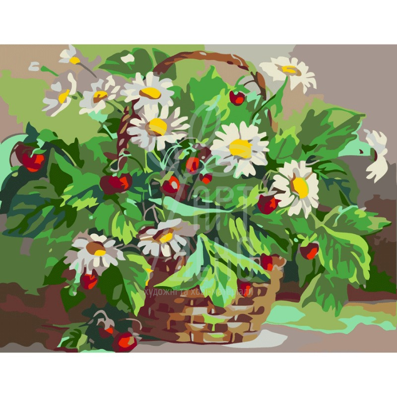 Набір для розпису за номерами "Ромашки", 35х45 см, ROSA START
