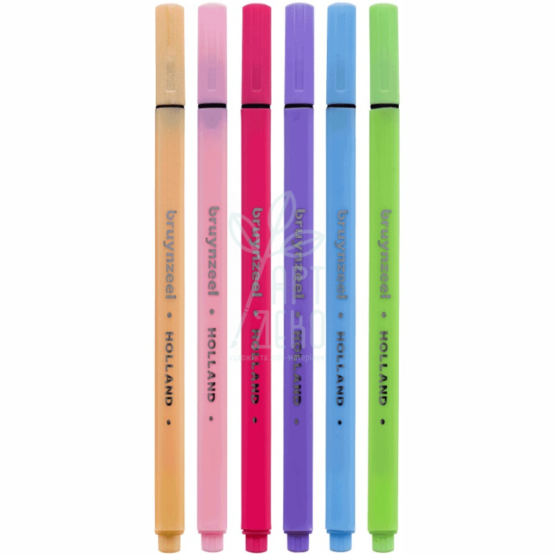 Набір лайнерів Fineliners Pastel, 6 кол., Bruynzeel
