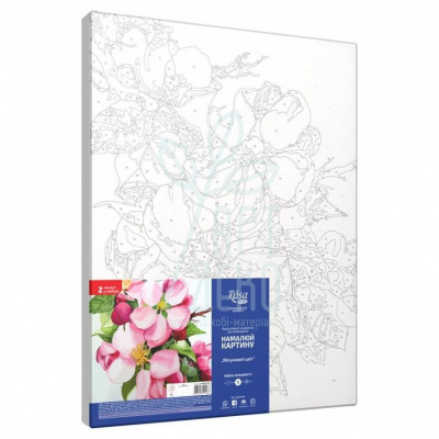 Набір-стандарт "Яблуневий цвіт", акриловий живопис за номерами, 35х45 см, ROSA START