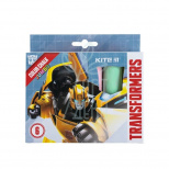 Набір крейди кольорової Transformers Jumbo, 6 кол, Kite
