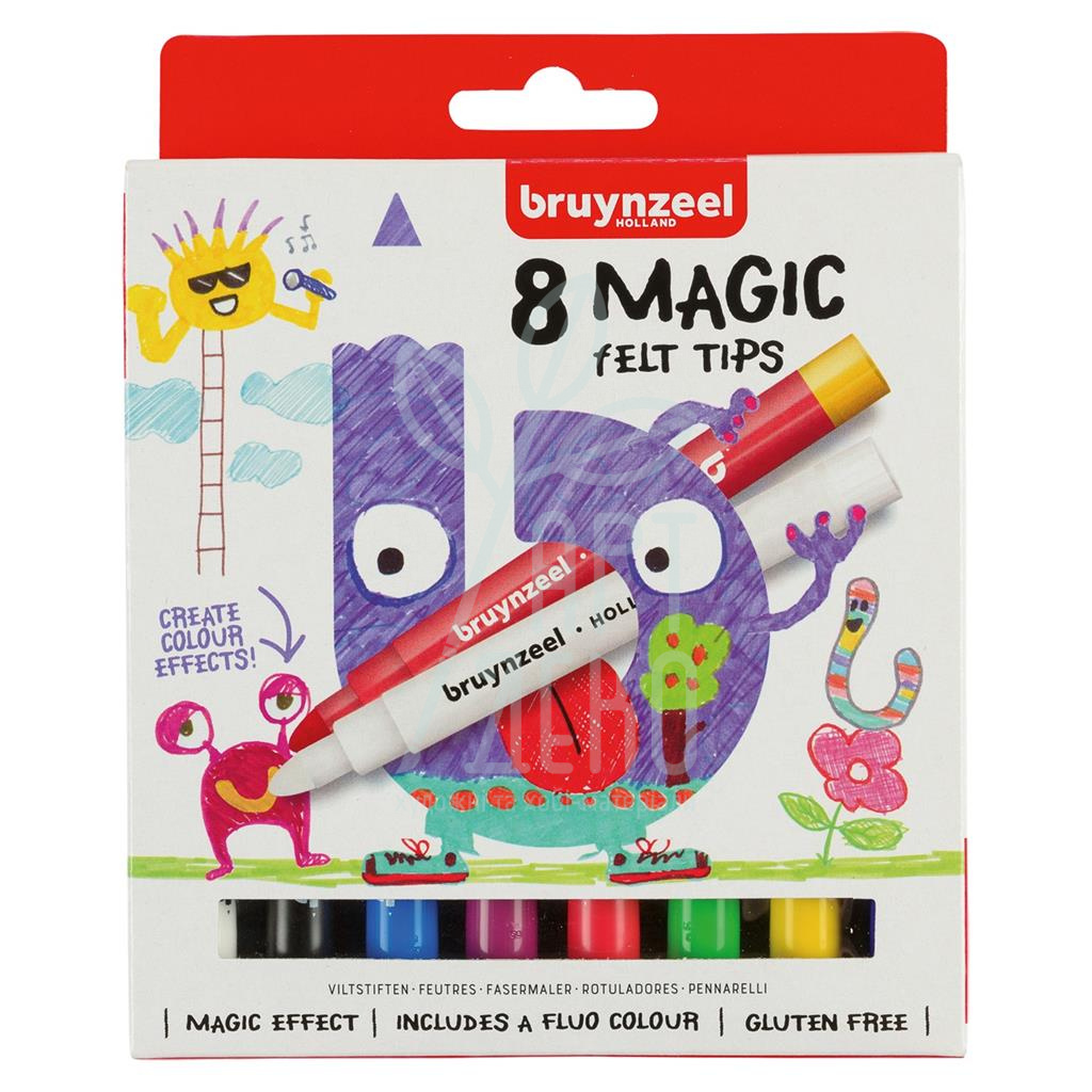 Набір фломастерів Magic, товстий стержень, 8 шт., Bruynzeel