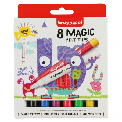 Набір фломастерів Magic, товстий стержень, 8 шт., Bruynzeel