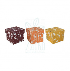 Коробка декоративна "Лисички", 14,5х14,5х14,3 см, Україна