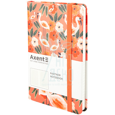 Книга записна Partner BBH Flamingo, 125х195 см, в клітинку, 96 л., Axent