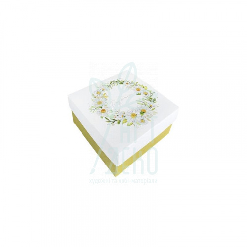 Коробка подарункова "Ромашковий віночок", 14х14х7 см, Україна