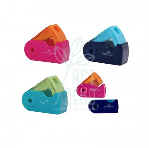 Точилка Sleeve Mini Trend, в чохлі, двоколірна, Faber-Castell