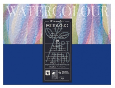 Склейка для акварелі Watercolour Studio Cold pressed, 300 г/м2, 20 л., Fabriano