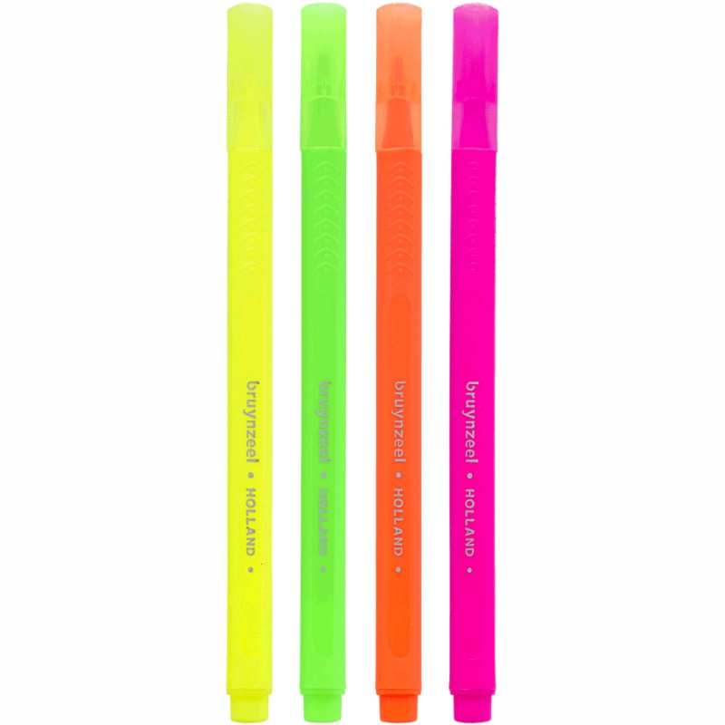 Набір маркерів Highlighter Neon Slim, 4 кол., Bruynzeel